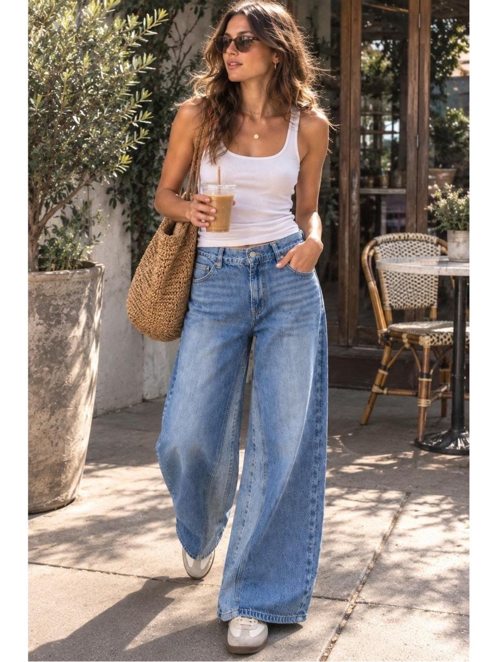 Levi's Light Blue Wide Leg Jeans